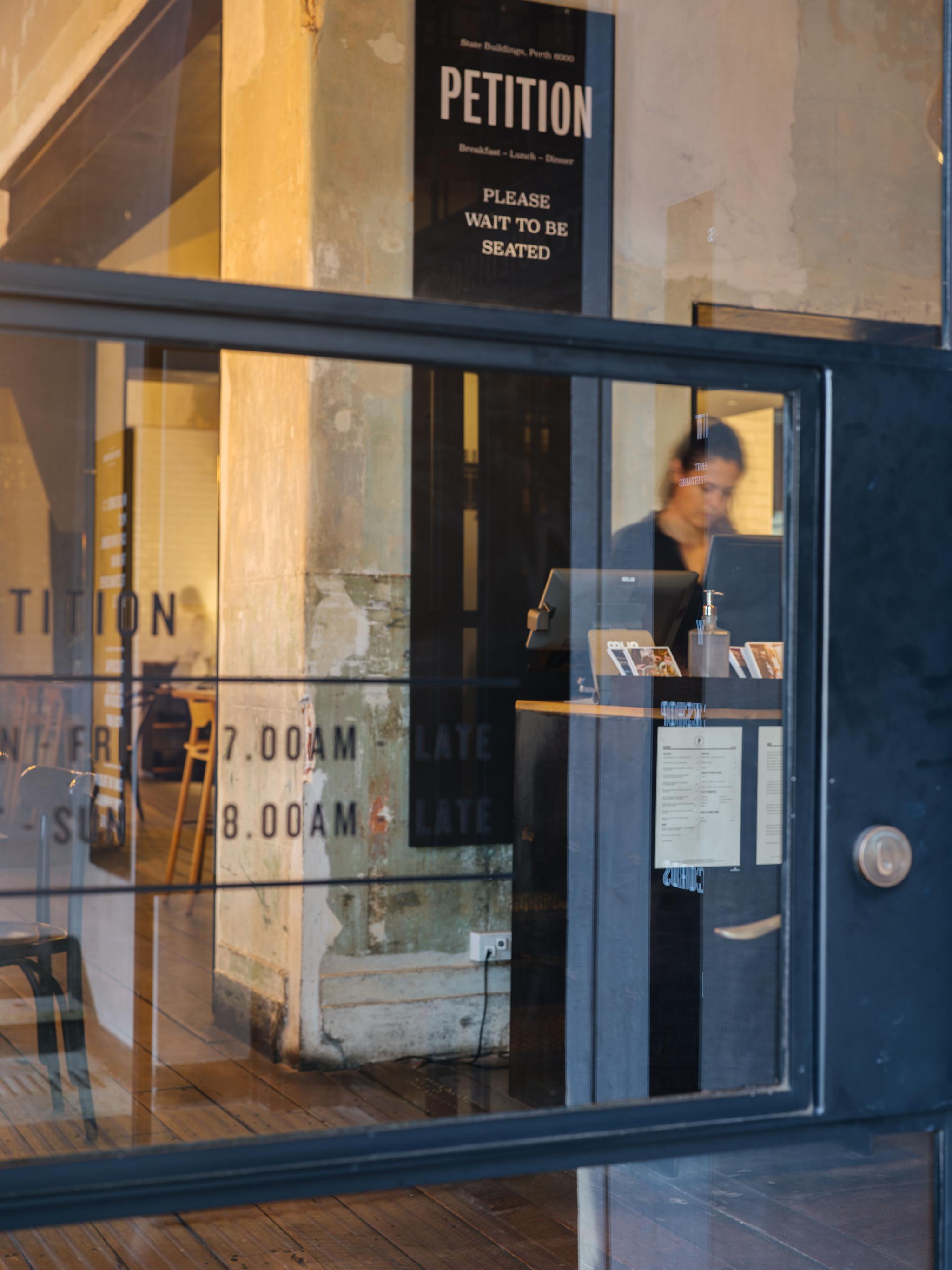 Looking through glass into Petition